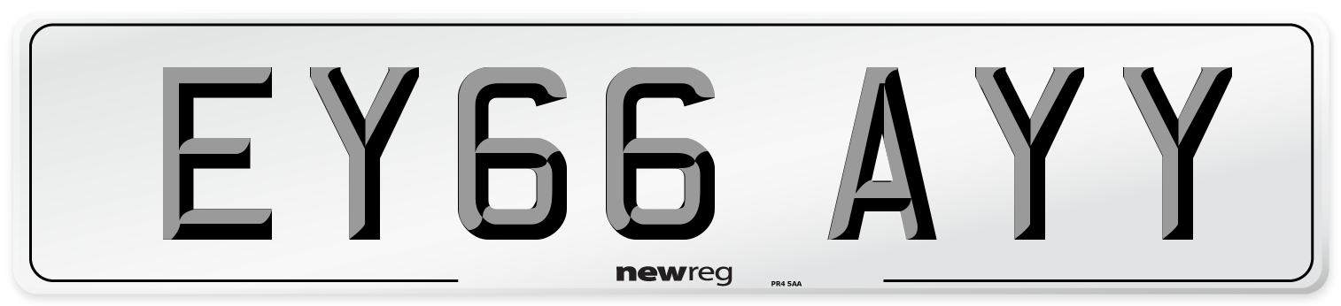 EY66 AYY Number Plate from New Reg